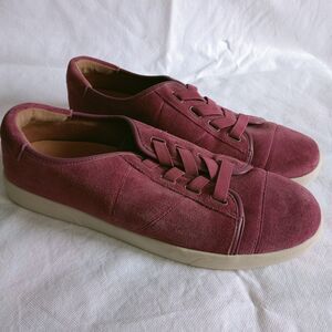 Vionic Women's Sneakers 9.5 Berry Pink Jean Suede Leather Lace Up Comfort Shoes